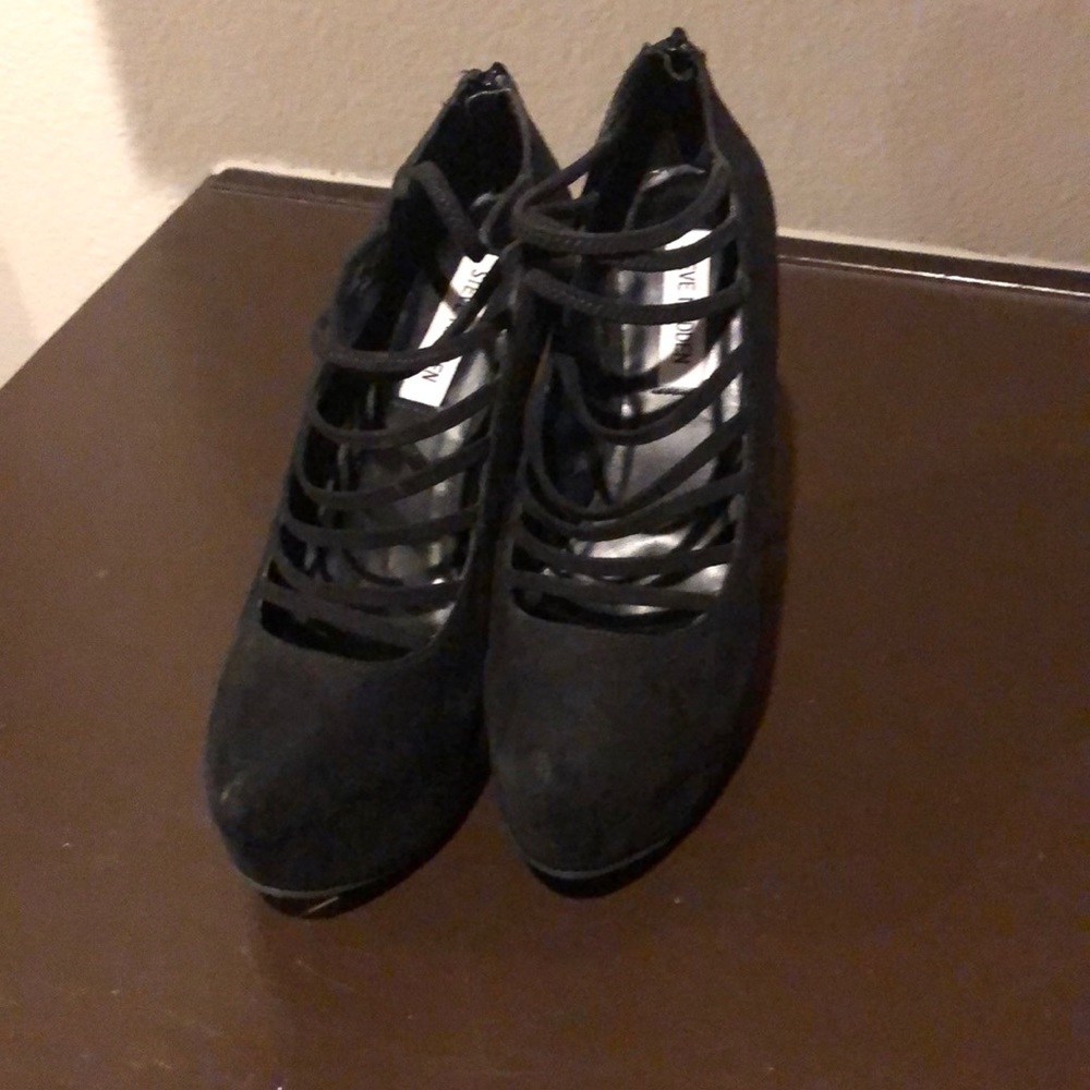 Strappy black Steve Madden heels